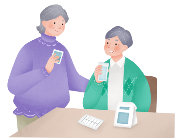 薬を内服している多発性骨髄腫患者さんとご家族